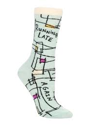 Blue Q  sw450 running late sock