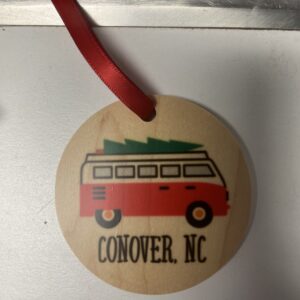 VW  Bus Wooden Ornament