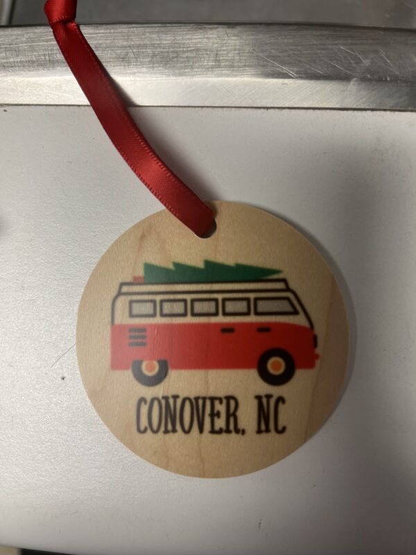 VW  Bus Wooden Ornament