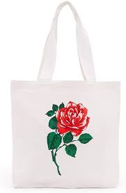 72912 Rose Canvas Tote