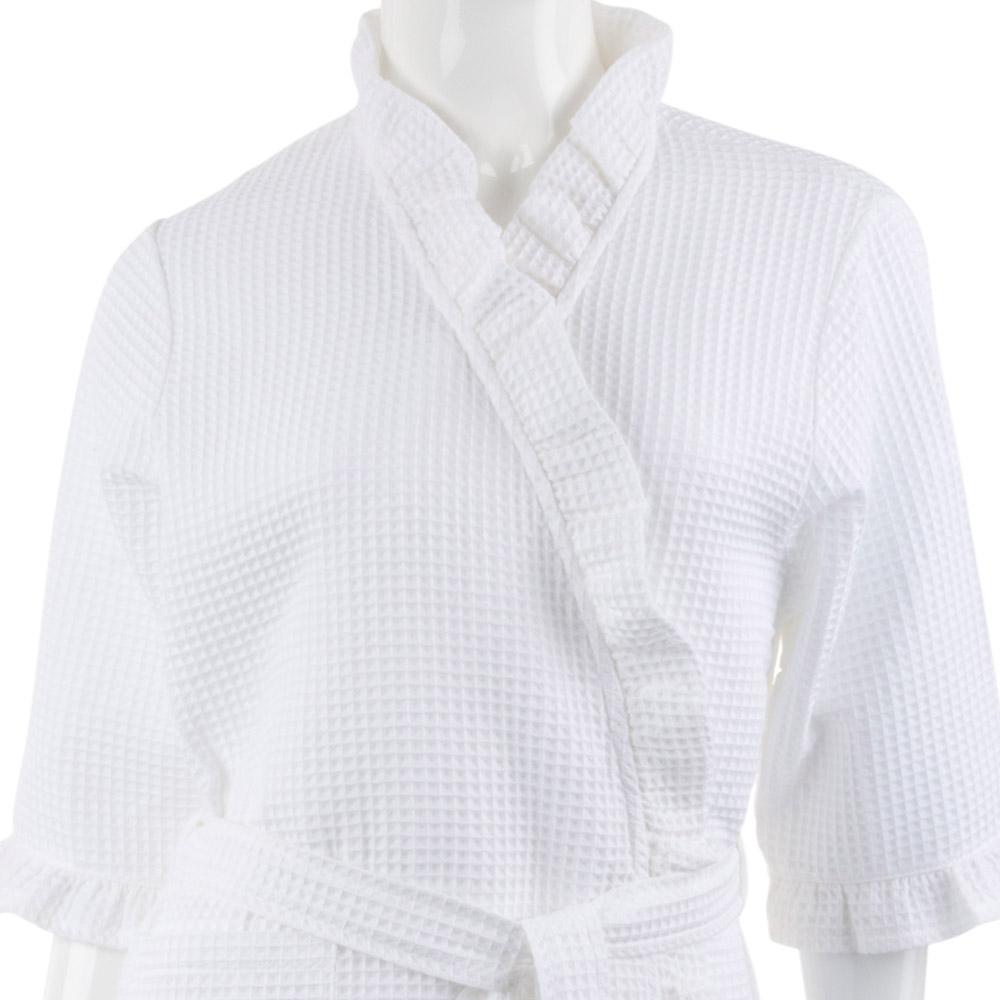Waffle Weave Women Robe Embroidery Heaven