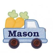 Mud Pie 1002019t blue truck patch